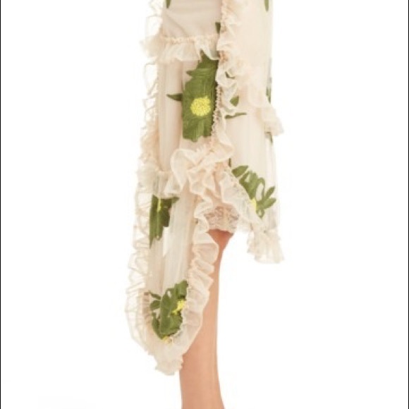 Simone Rocha Embroidered Peony Skirt - Picture 5 of 8